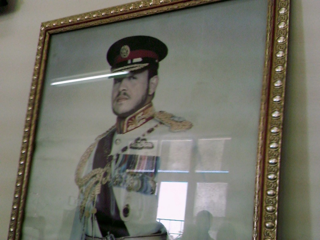 The King of Jordan, Abdullah II bin Al Hussein, is omnipresent in Jordan. This school is no exception: Paintings and photographs of the King are found at the school entrance, in the headmaster’s office, and in the library.