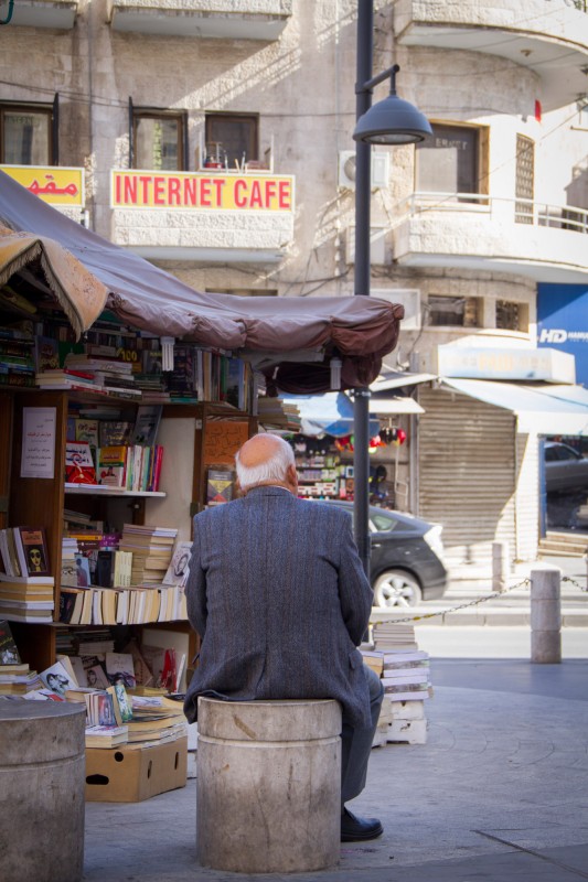 Jordanian business and life happen on the streets. Old people are well integrated into the society. They participate in social life.